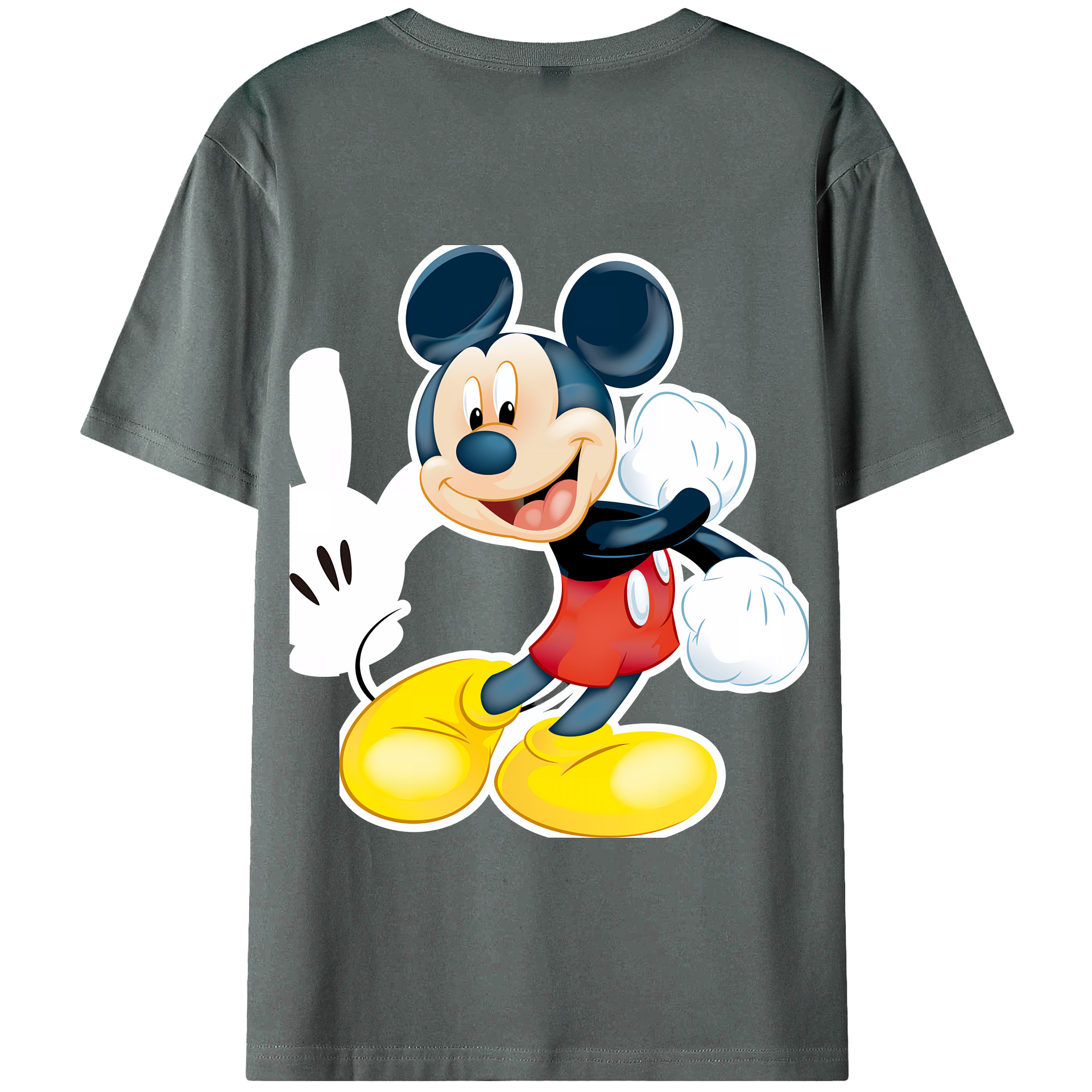 （画像用） ミッキーマウス Mickey Mouse 綿100％半袖Tシャツ（背面プリント）